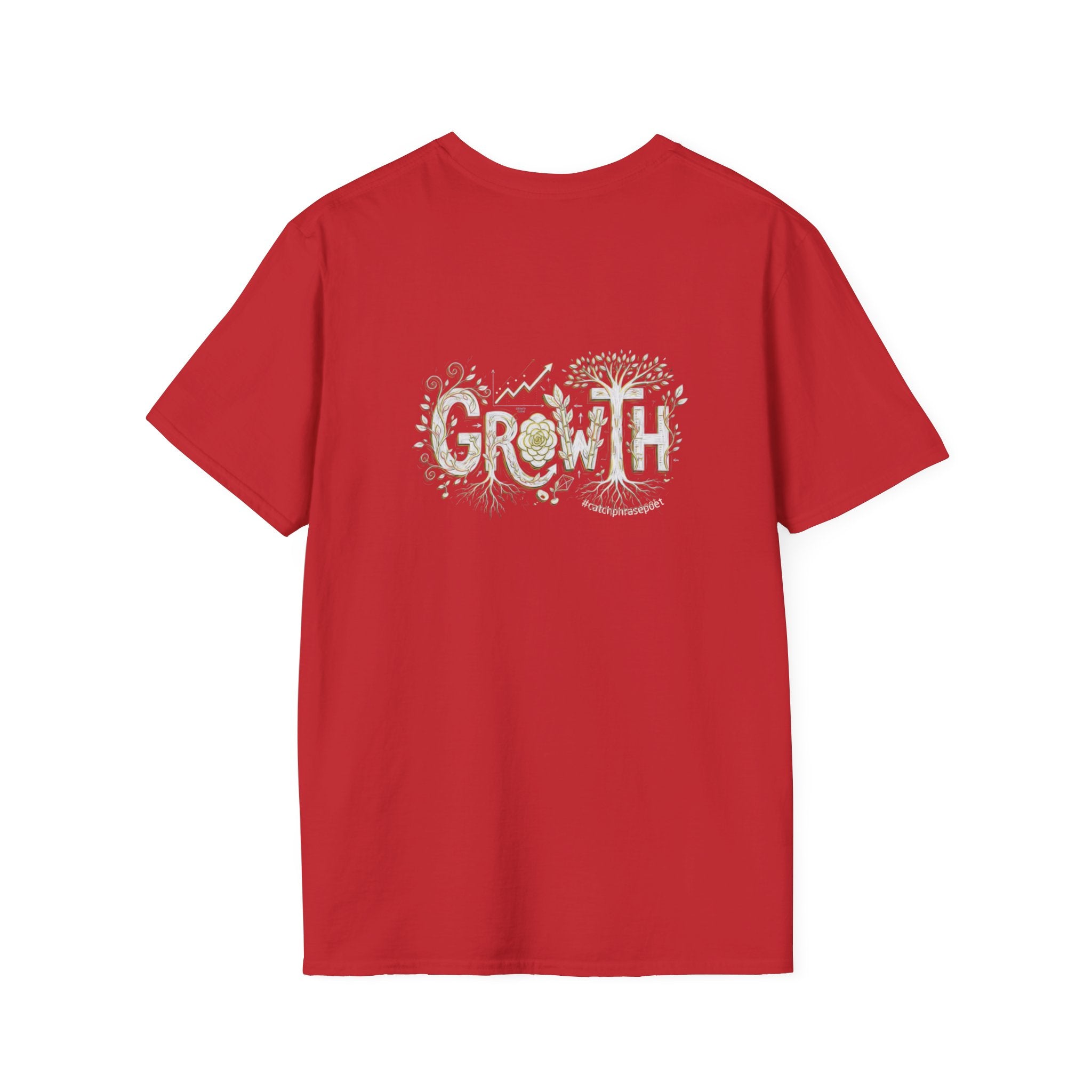 Growth Floral Typography T-Shirt | Botanical Plant Lettering
