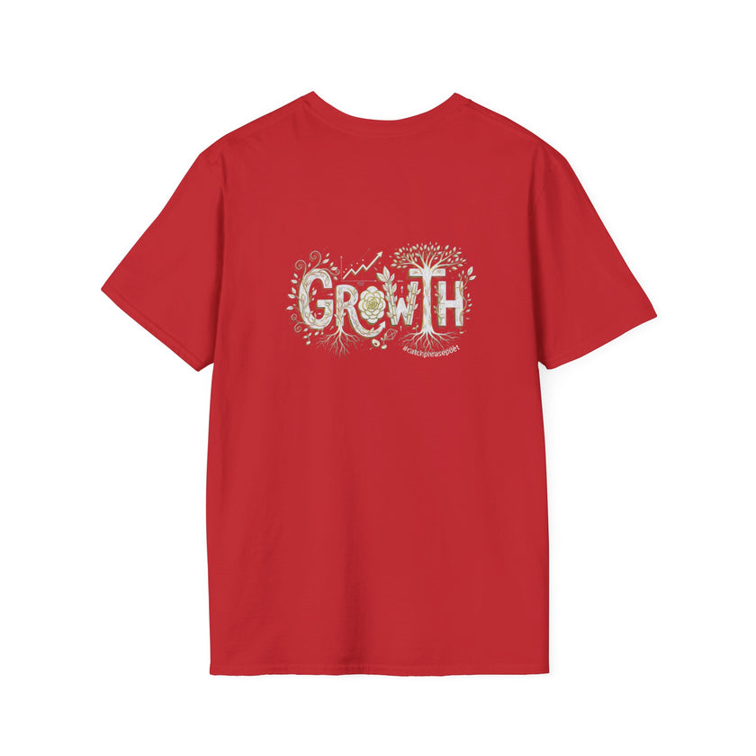 Growth Floral Typography T-Shirt | Botanical Plant Lettering