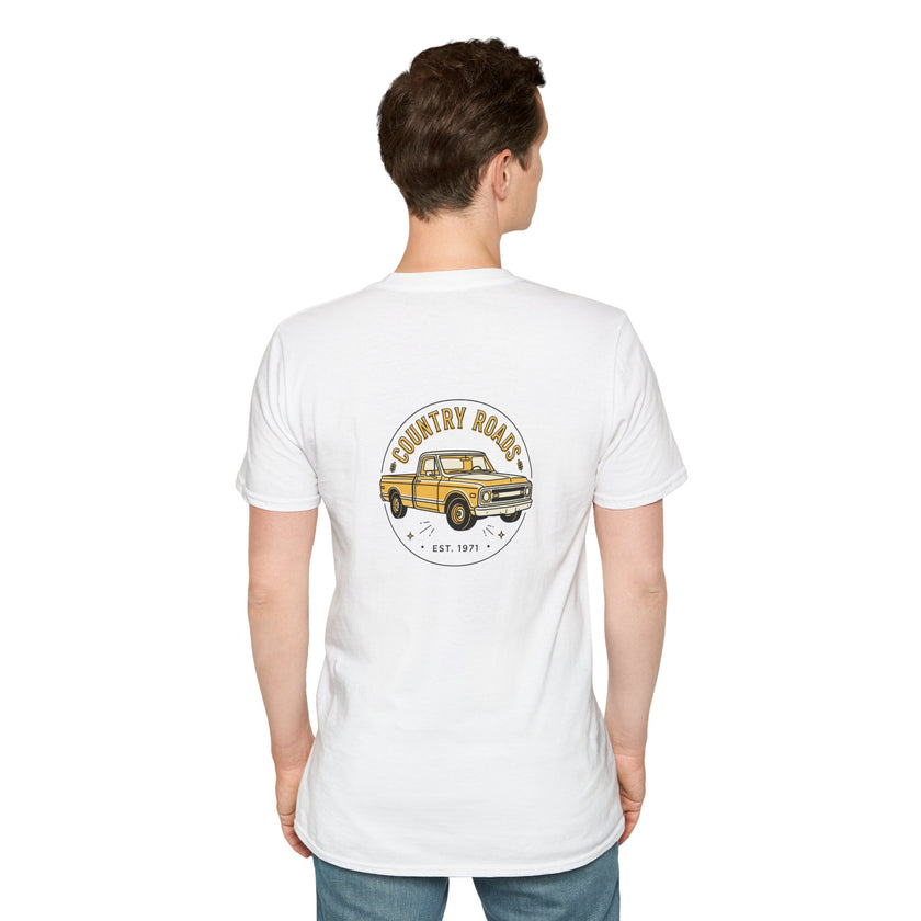 Country Roads Vintage Truck T-Shirt — 'Country Roads' Graphic Tee