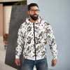 Cherub Pattern Zip Hoodie — All-Over Print Angel Cupid Graphic Hoodie