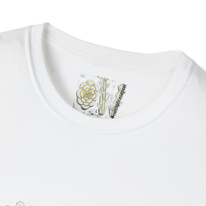 Growth Floral Typography T-Shirt | Botanical Plant Lettering
