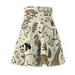 Wildlife Doodle  Skirt — Cute Safari Animal Print