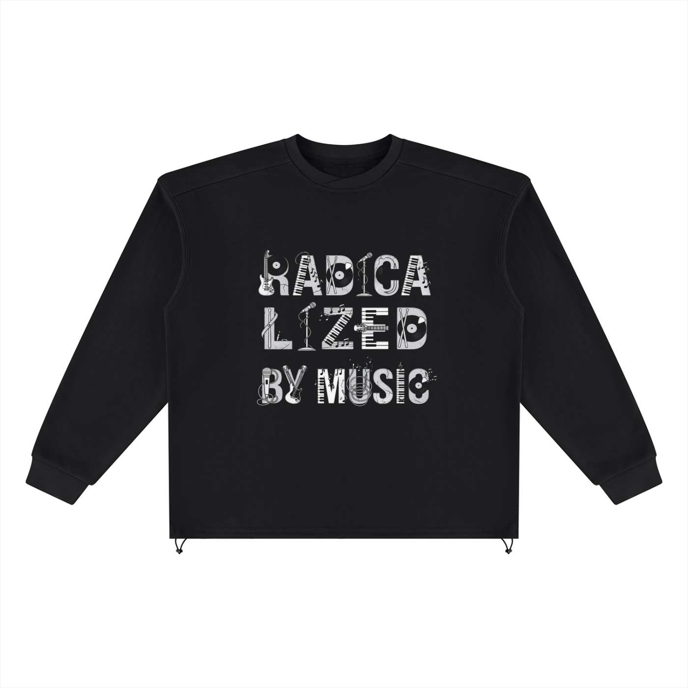 Radicalized By Music Unisex Heavyweight Oversized Boxy Sweatshirt
