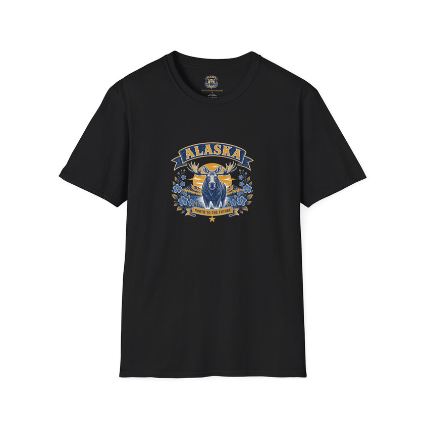 Alaska Moose Graphic T-Shirt — Vintage State Nature Tee