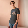 Women's Portrait Art Tee — Watercolor Dual-Face Graphic Cotton Shirt 