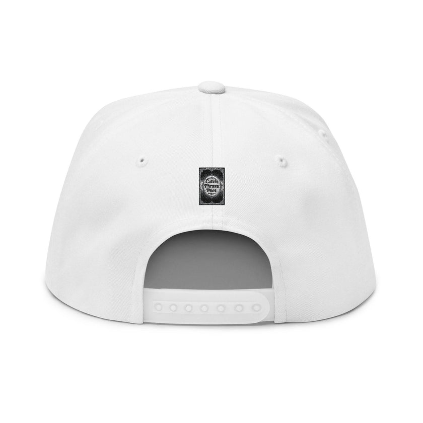 Embroidered Flat Bill Cap: Love Fist Design, Cotton Twill Snapback