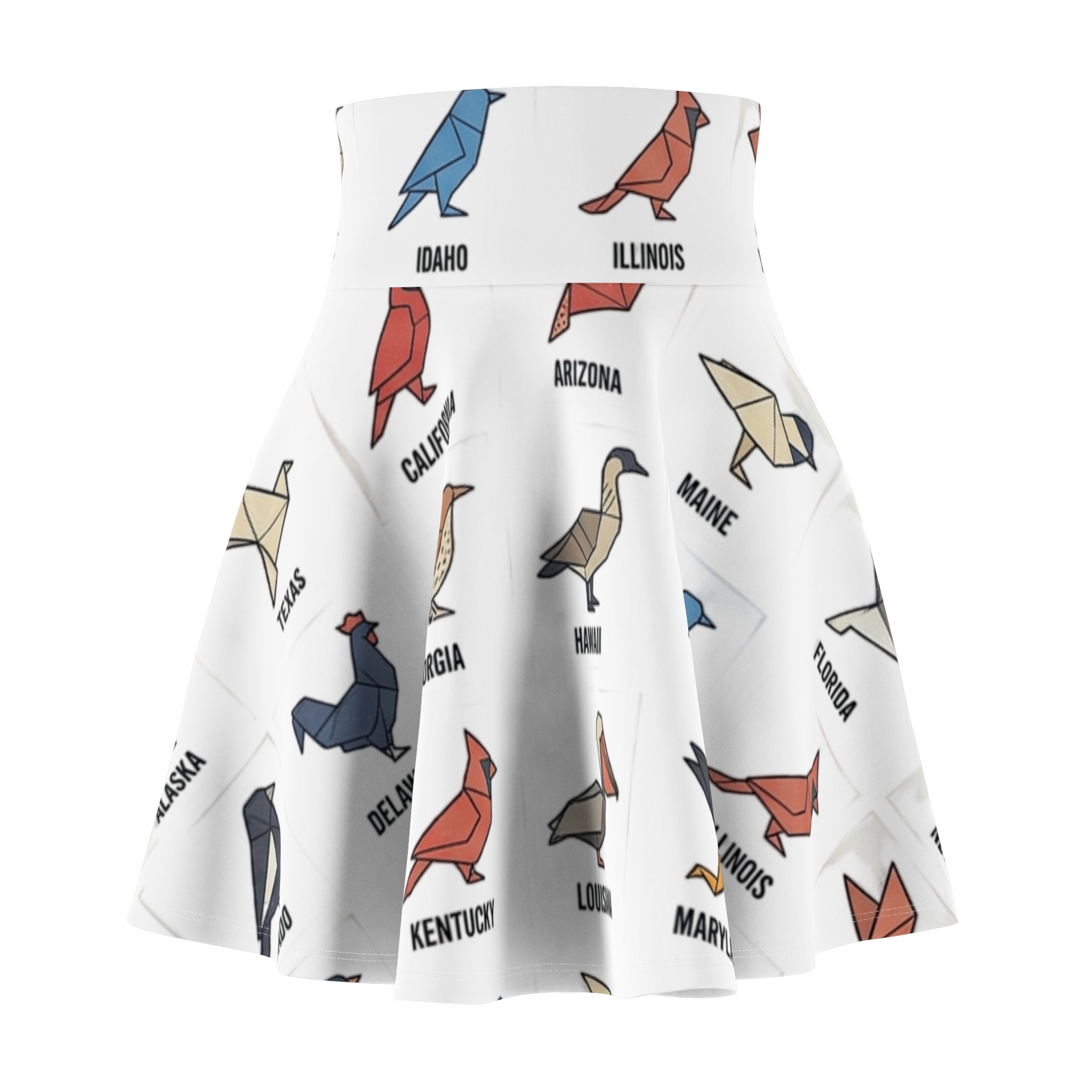 Birds of America Collage Skater Skirt