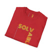 Solvable Graphic T-Shirt — Gold Text Puzzle Design