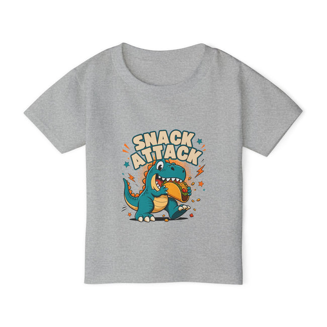 Toddler T‑Shirt — 'Snack Attack' Cute Dinosaur Snack Time Tee