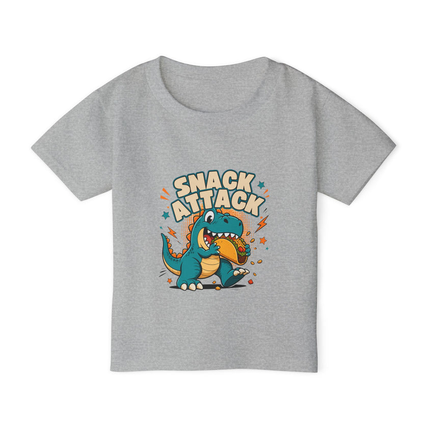 Toddler T‑Shirt — 'Snack Attack' Cute Dinosaur Snack Time Tee