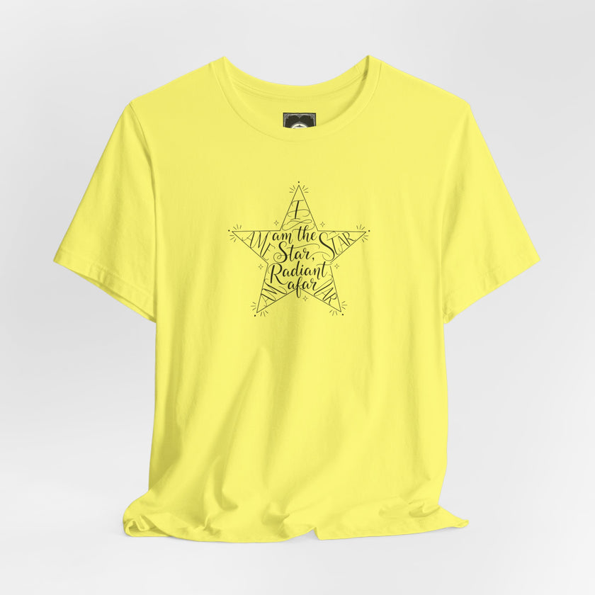 Star Radiant Tee — Inspirational Handwritten Star Graphic T-Shirt