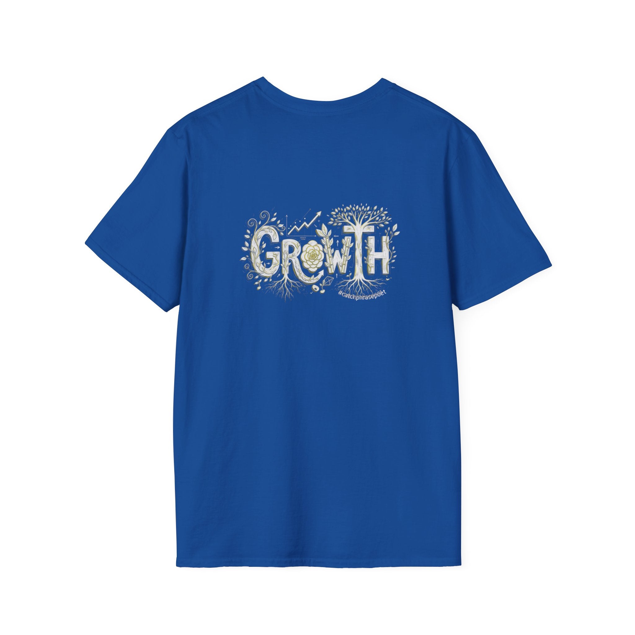 Growth Floral Typography T-Shirt | Botanical Plant Lettering