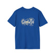 Growth Floral Typography T-Shirt | Botanical Plant Lettering