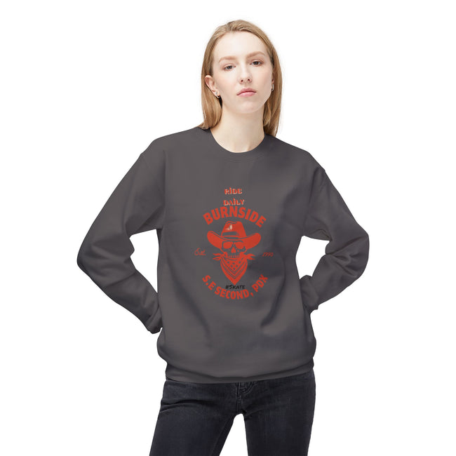 Burnside PDX skate Skull Cowboy Sweatshirt