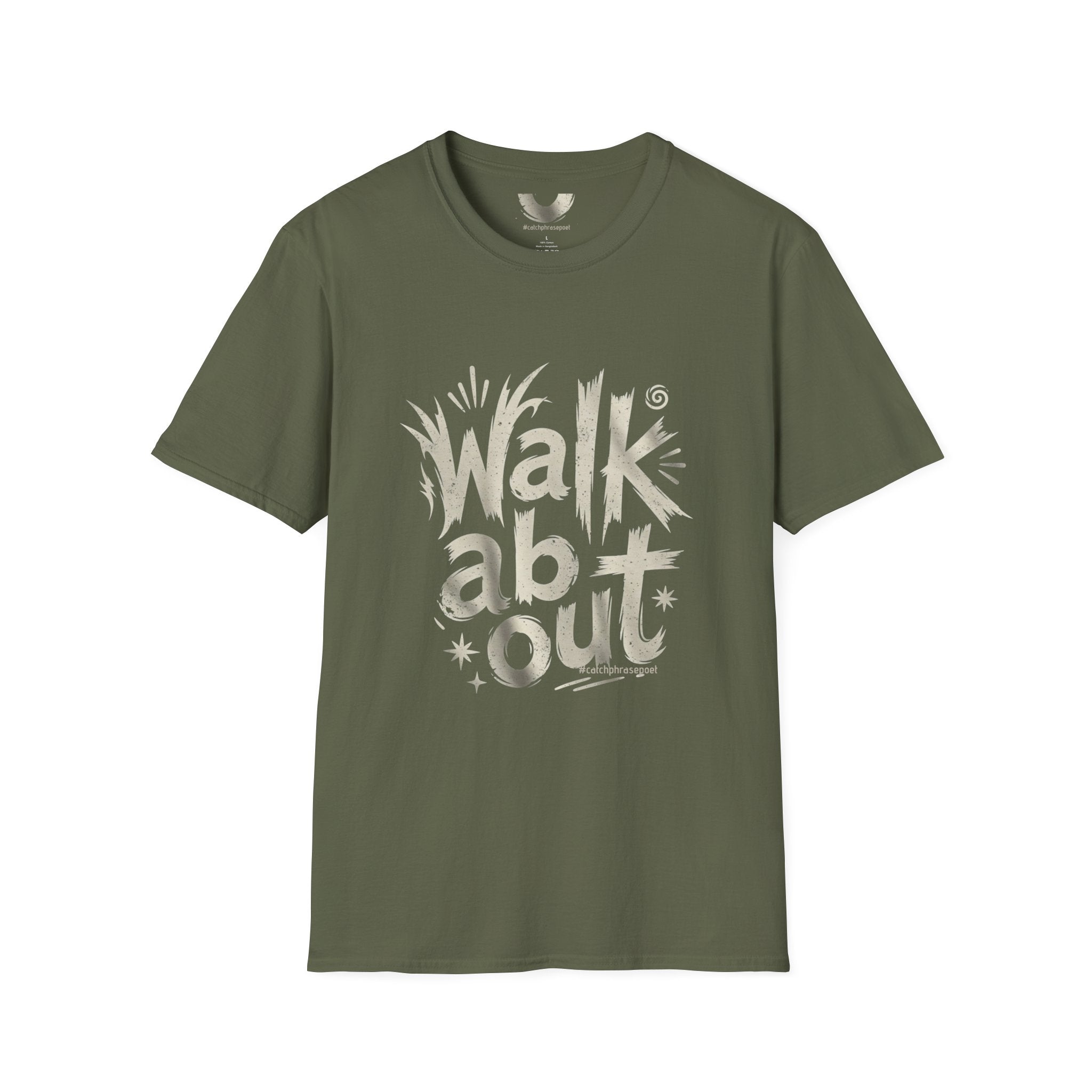 Walk About T-Shirt — Retro Handlettered 'Walk About' Graphic Tee