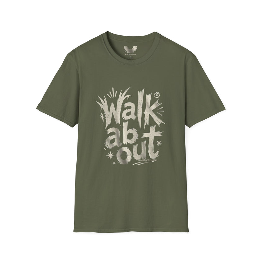 Walk About T-Shirt — Retro Handlettered 'Walk About' Graphic Tee