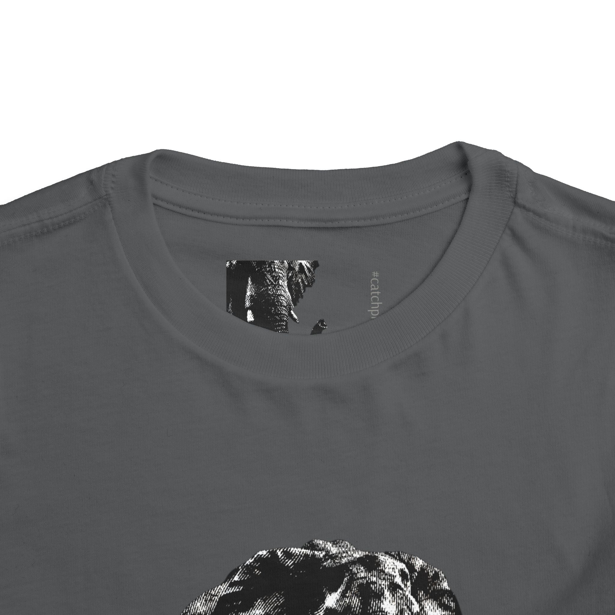 Toddlers' Elephant Tee — Black Silhouette Baby T‑Shirt
