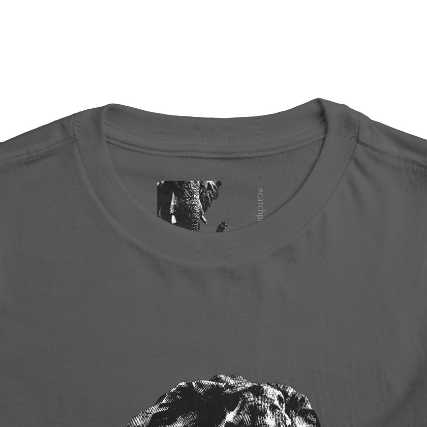 Toddlers' Elephant Tee — Black Silhouette Baby T‑Shirt