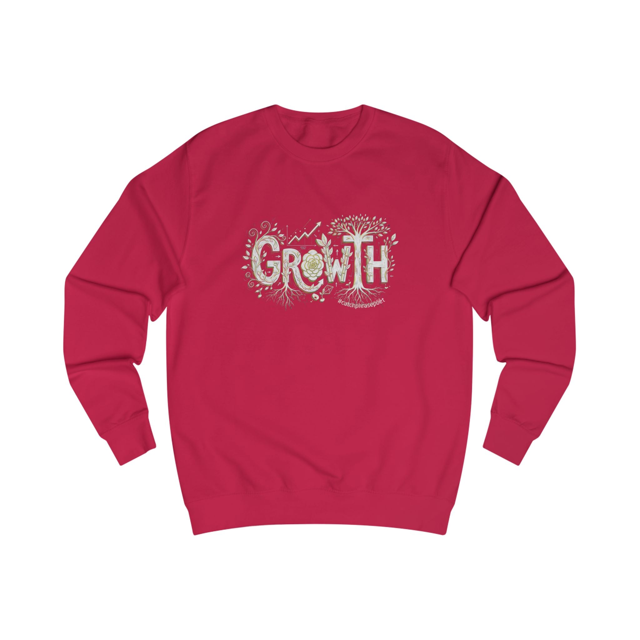 Growth floral typography Sweatshirt | Botanical lettering crewneck
