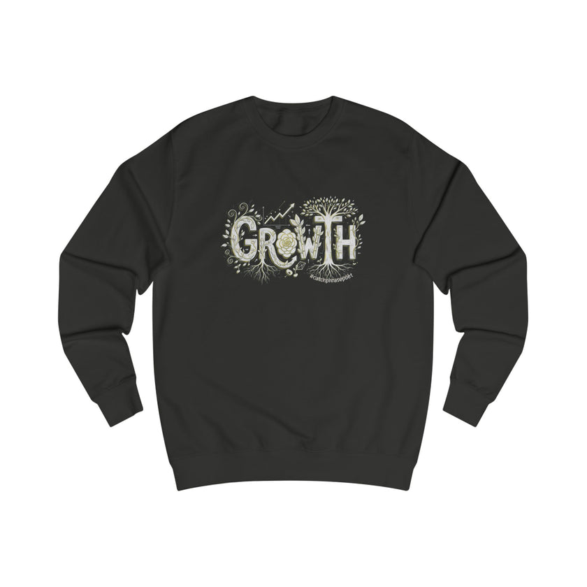 Growth floral typography Sweatshirt | Botanical lettering crewneck
