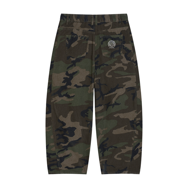 Catch Phrase Poet Men’s Camo Barrel Leg Cargo Pants