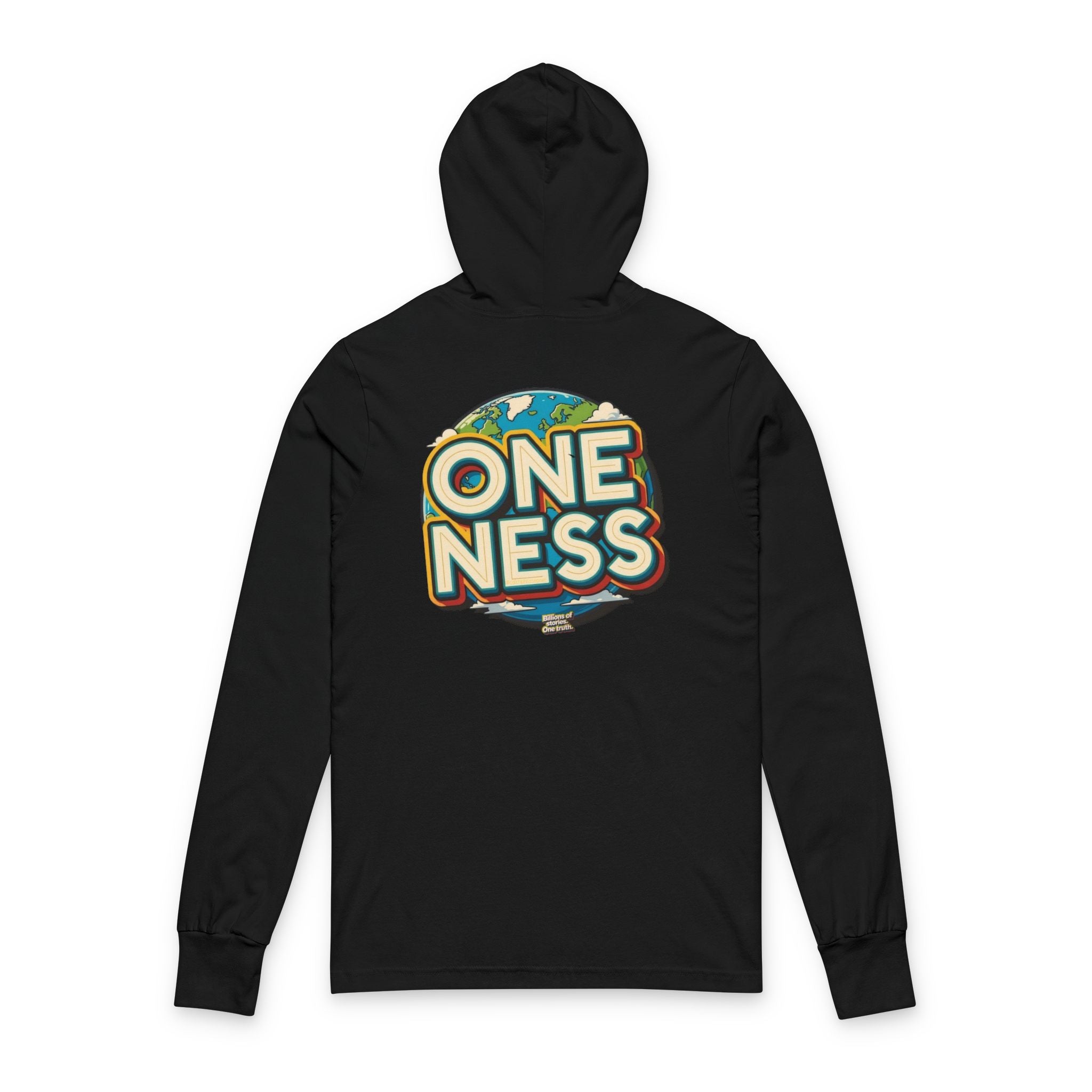 Oneness Hoodie Long Sleeve Tee — Global Unity Flag Design