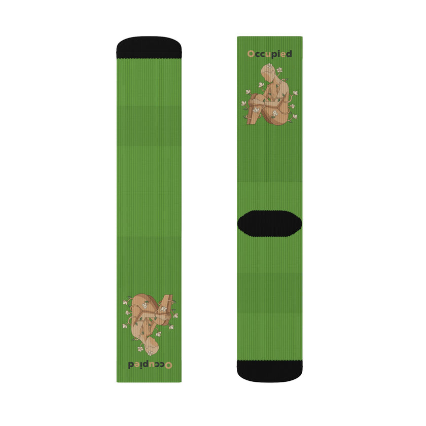 Green Sock Lady Of The Garden Sublimation Socks —
 Occupied