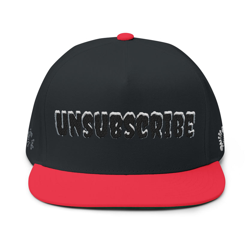Embroidered 'Subscribe' Red TV Patch Flat Bill Cap