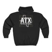 Black sweatshirt with Texas outline and 'ATX The One, The Only....' graphic on back