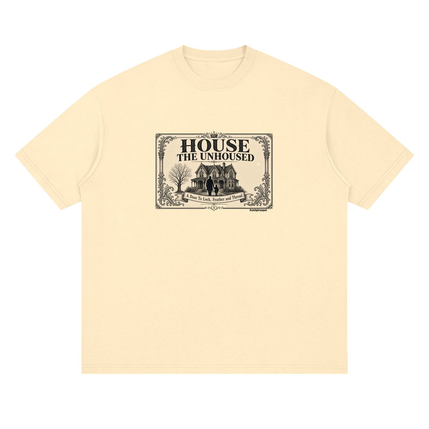2 house the unhoused Streetwear Loose Drop Shoulder T-Shirt