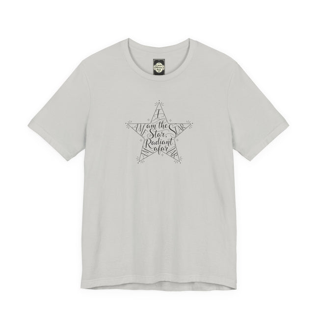 Star Radiant Tee — Inspirational Handwritten Star Graphic T-Shirt
