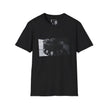 Vintage camera aperture graphic tee detail