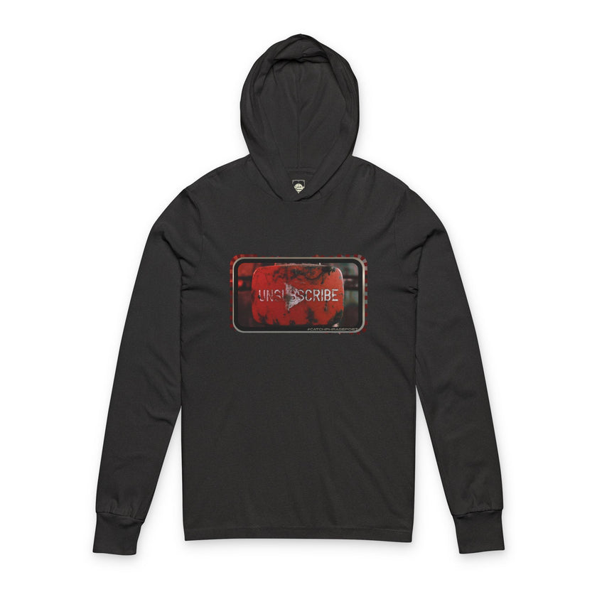UNSubscribe Button Graphic Put Down The Bloody Device Hoodie | Anti-Screen Humor