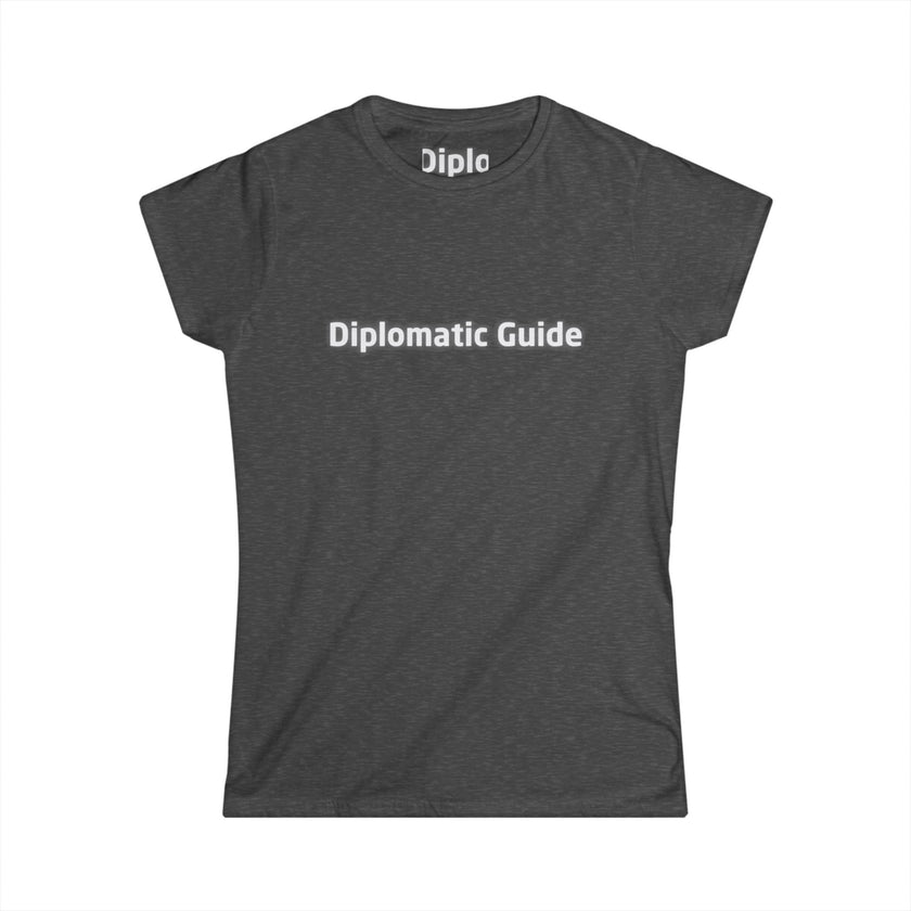 Diplomatic Guide Tee | Black Text Graphic Womens T-Shirt