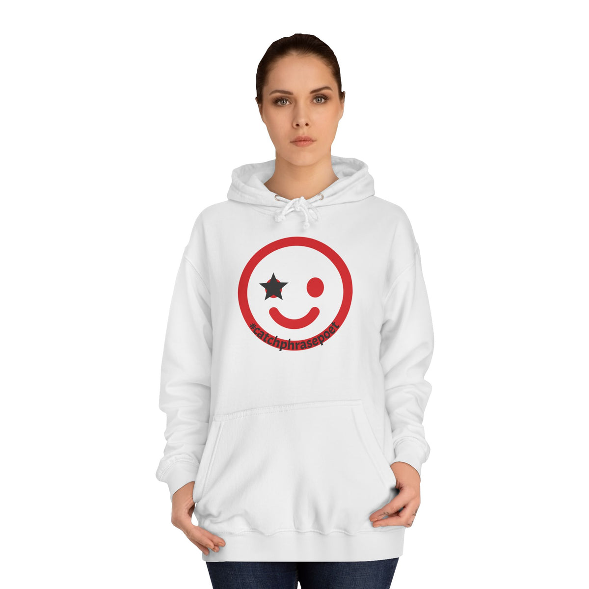 Smiley Duo Hoodie — Playful Star-Eye Graphic Pullover