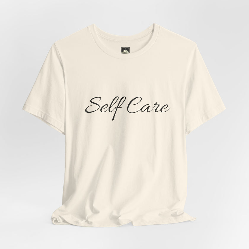 Self Care Tee — Minimal Script Self-Care T-Shirt