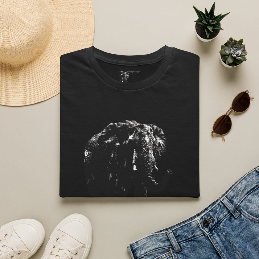 Elephant Silhouette T-Shirt — Minimalist Animal Graphic Tee