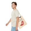 Tote Bag — “You Can Dance If You Want To” Red Heels Canvas Tote