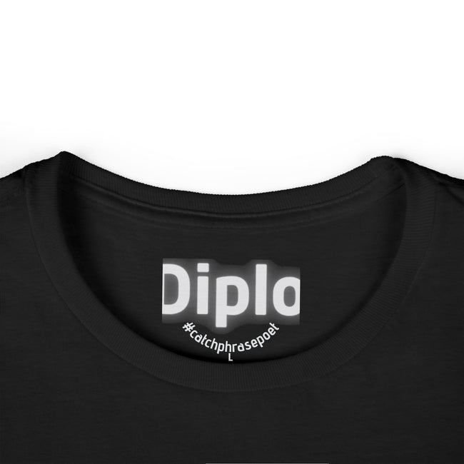 Diplomatic Guide Tee | Black Text Graphic Womens T-Shirt