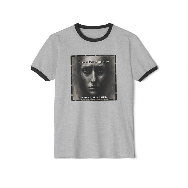 Dark Portrait 'Face the Gray Matter, Conquer' Ringer T-Shirt