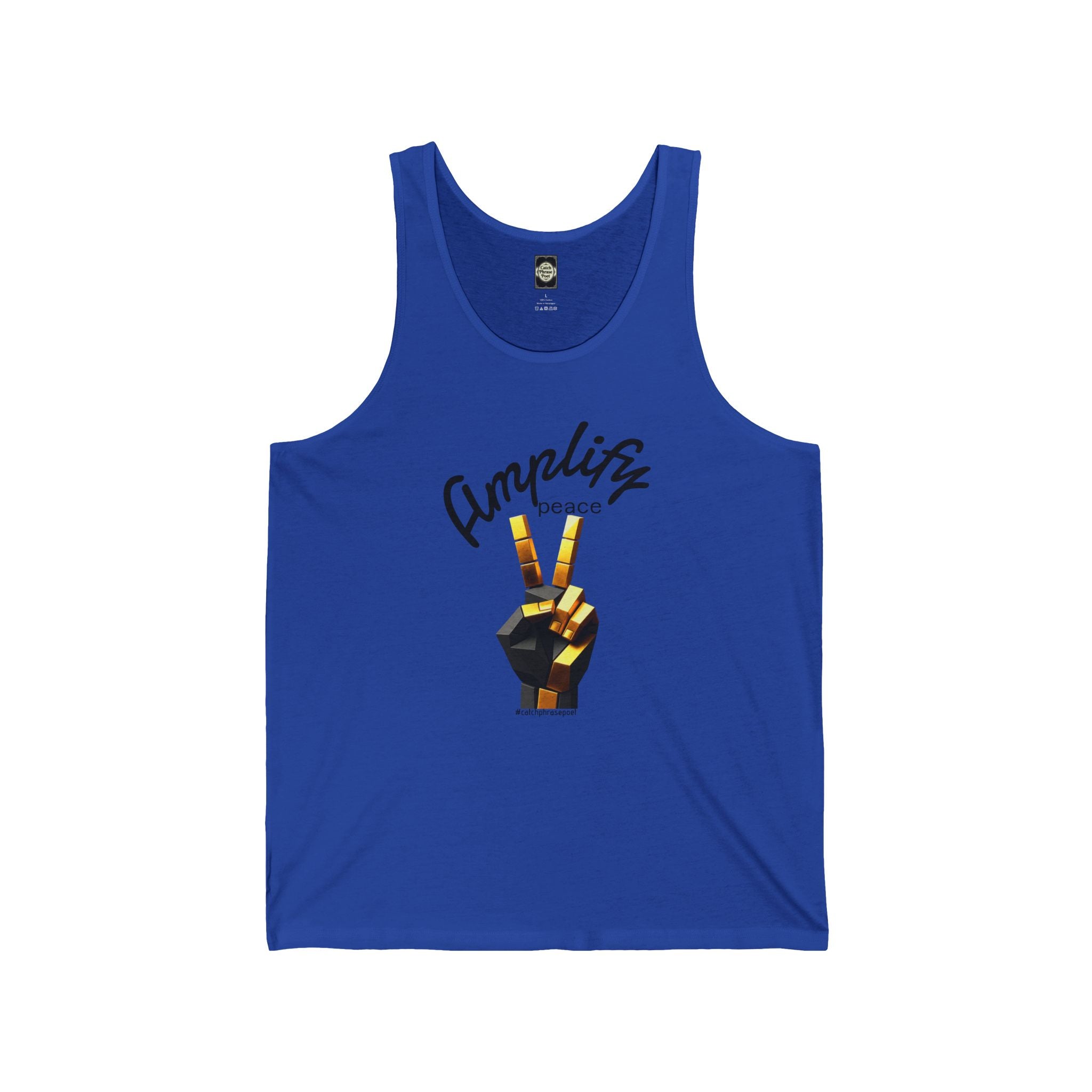 Amplify Peace peace hand V-sign Tank Top | Peaceful Protest Vibe