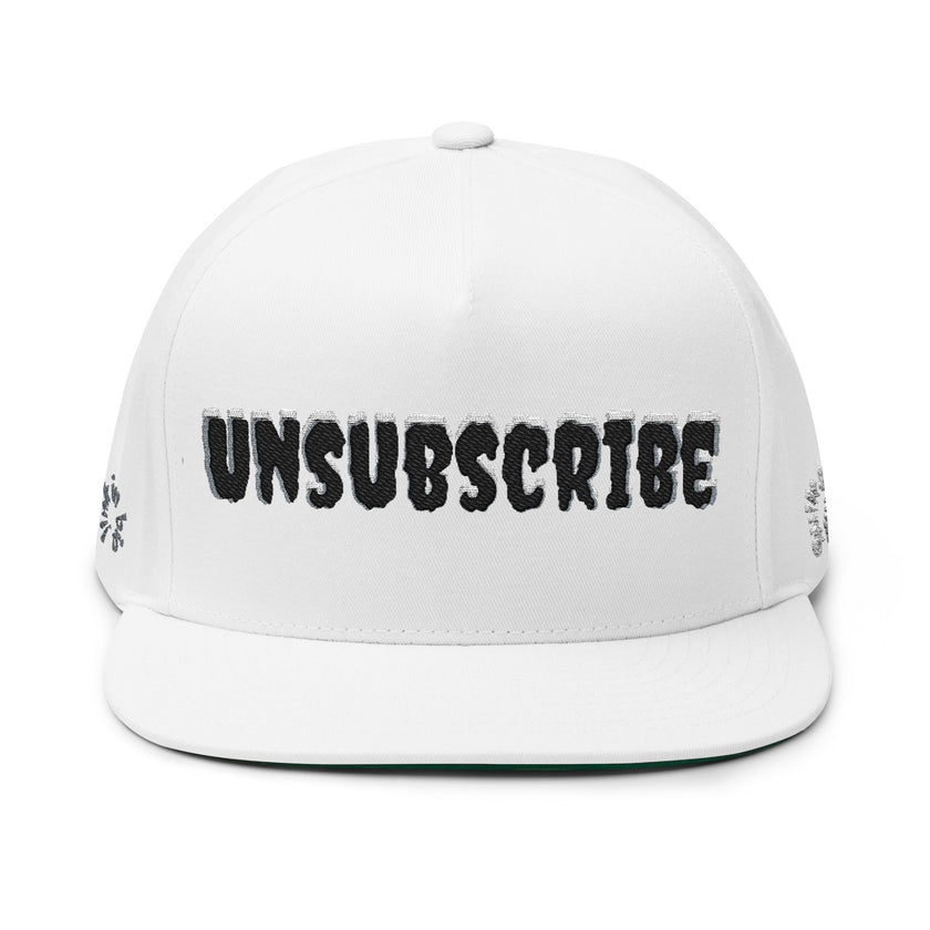 Embroidered 'Subscribe' Red TV Patch Flat Bill Cap
