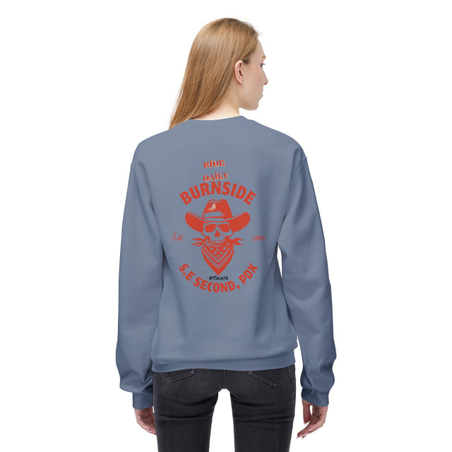 Burnside PDX skate Skull Cowboy Sweatshirt