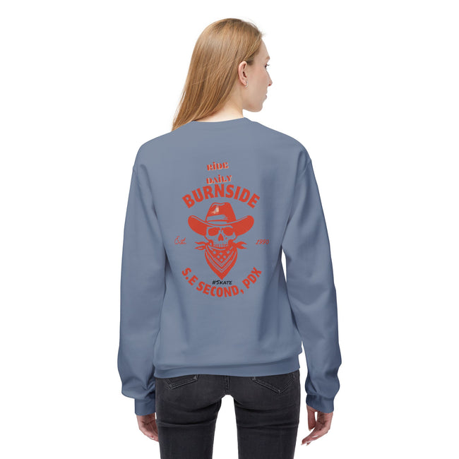 Burnside PDX skate Skull Cowboy Sweatshirt