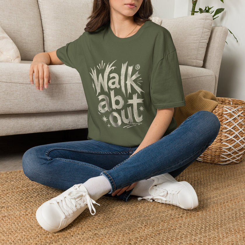 Walk About T-Shirt — Retro Handlettered 'Walk About' Graphic Tee