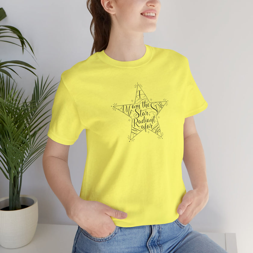 Star Radiant Tee — Inspirational Handwritten Star Graphic T-Shirt