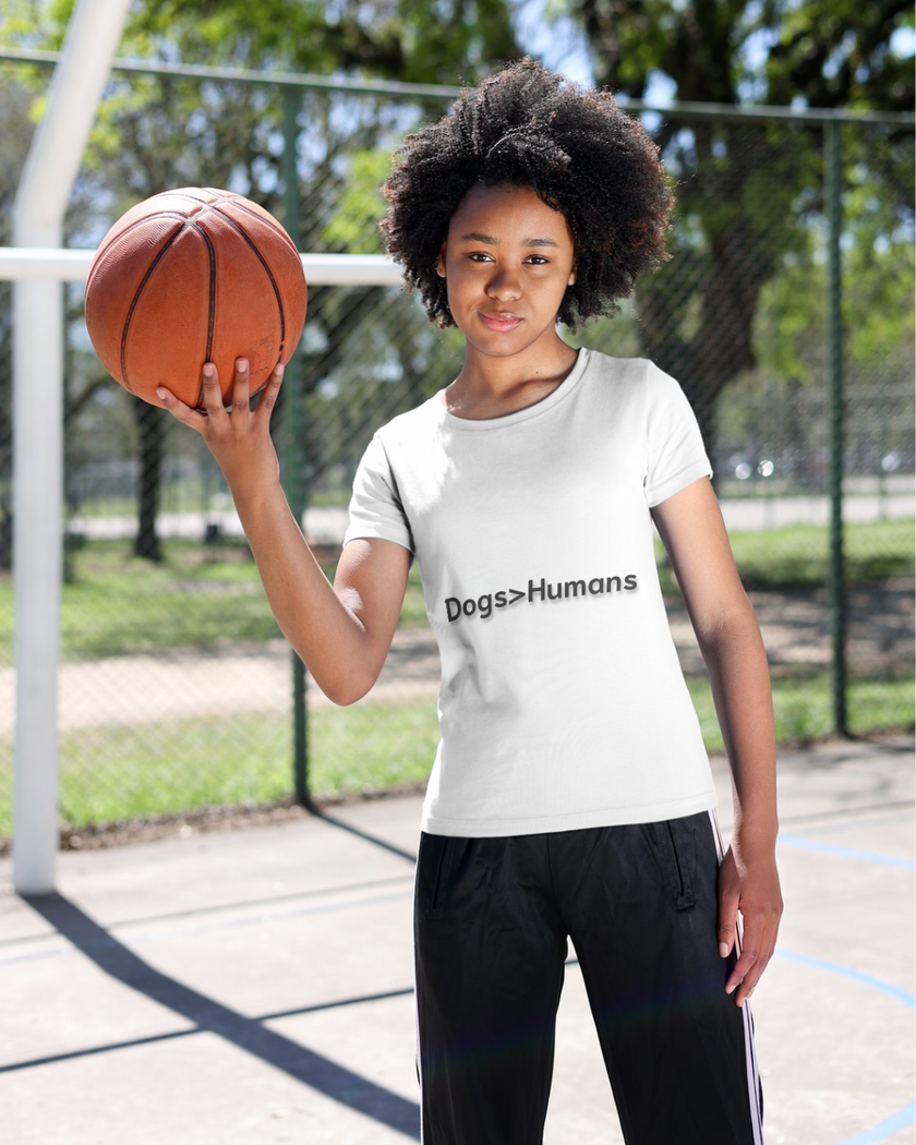 Dogs>Humans Graphic Tee: Funny Dog Lover Unisex T-Shirt