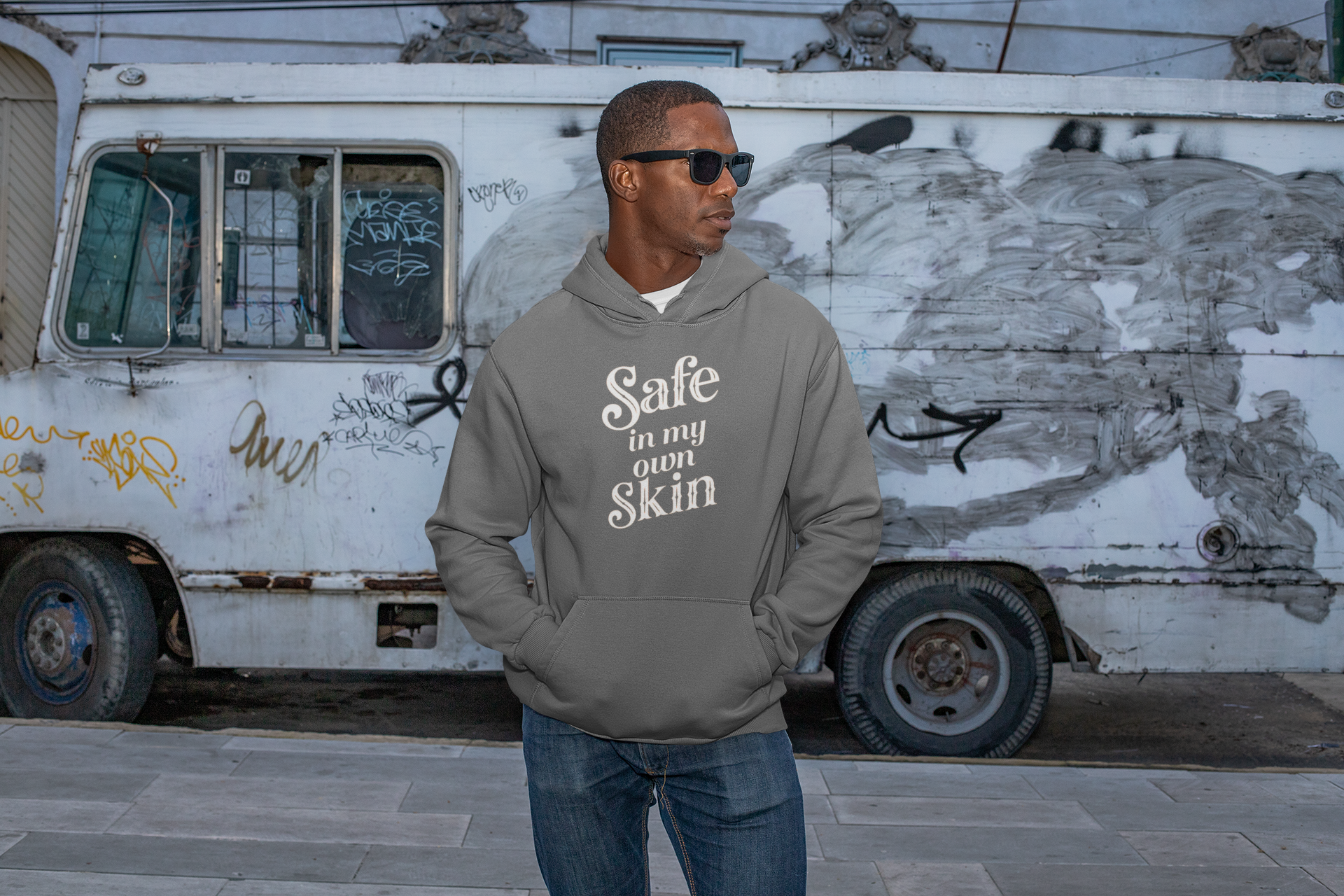 Safe in My Own Skin T-Shirt | Affirmation Typography, Body Positivity