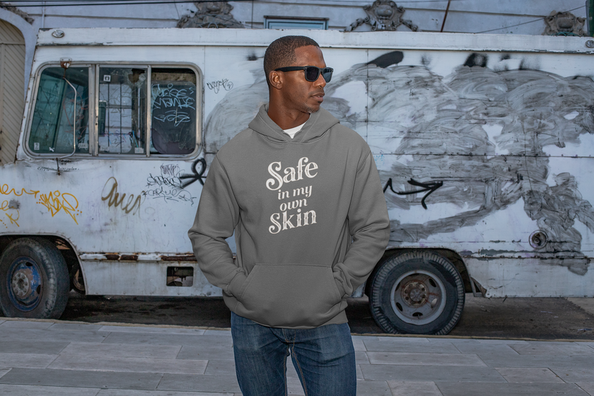 Safe in My Own Skin T-Shirt | Affirmation Typography, Body Positivity