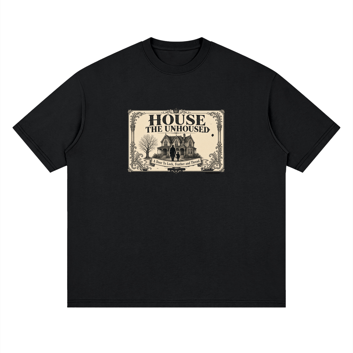 2 house the unhoused Streetwear Loose Drop Shoulder T-Shirt